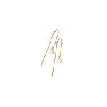 PENDIENTES CADENITA ORO 18K Y PERLA