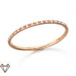 MEDIA ALIANZA ORO ROSA Y DIAMANTES ORO 18K GA003OR