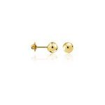 PENDIENTES DE BOLA DE 6mm DE ORO DE 18K