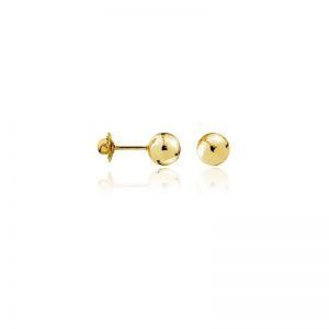 PENDIENTES DE BOLA DE 6mm DE ORO DE 18K