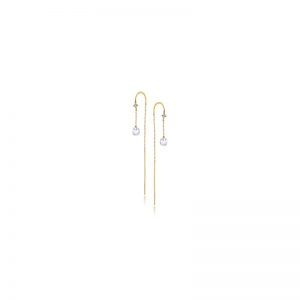 PENDIENTES CADENA ORO WHITE TOPAZ GB057OA.00