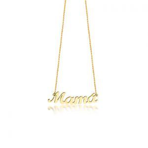 nombre en oro colgante cadena mama