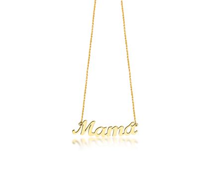 nombre en oro colgante cadena mama