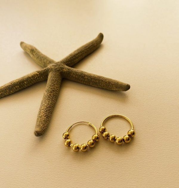 Pendientes Balloon Oro ambiente