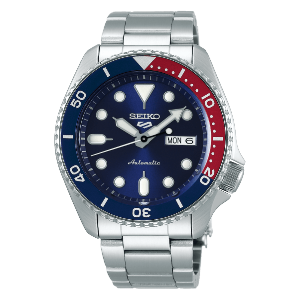 Seiko 5 Sport SRPD53K1 azul y rojo acero